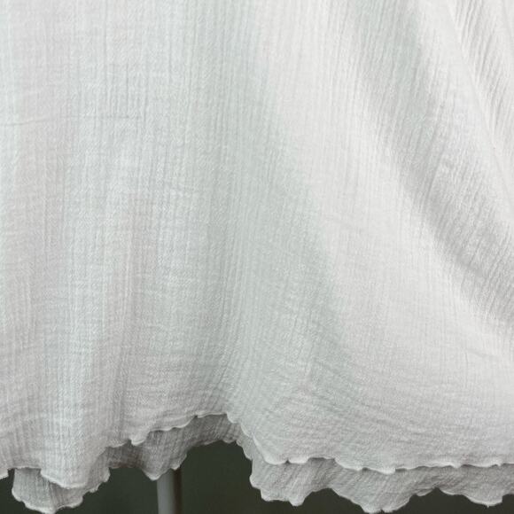 Soft Surroundings Siesta Key Tunic White Large Gauze Layered - Picture 12 of 13